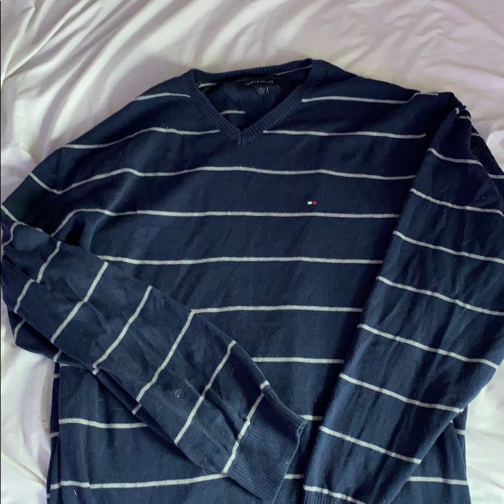 Tommy Hilfiger striped v-neck sweater